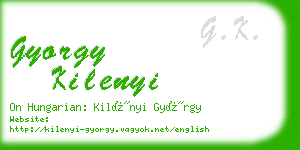 gyorgy kilenyi business card